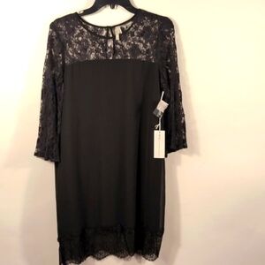 LBD Large Black Lace Dress Cocktail Party NWT I